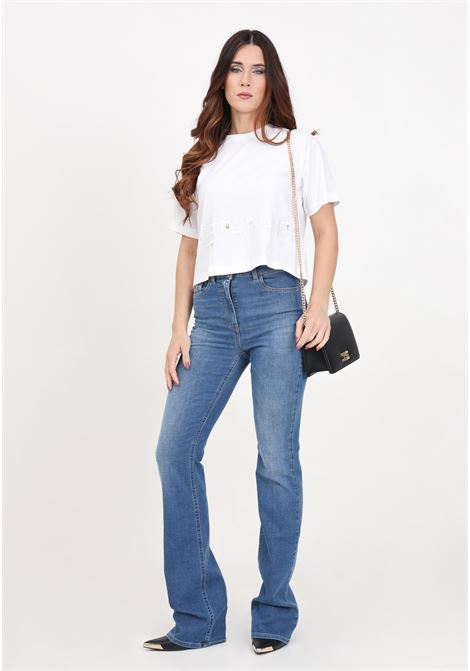 Jeans da donna in denim a zampetta ELISABETTA FRANCHI | PJ57I41E2104